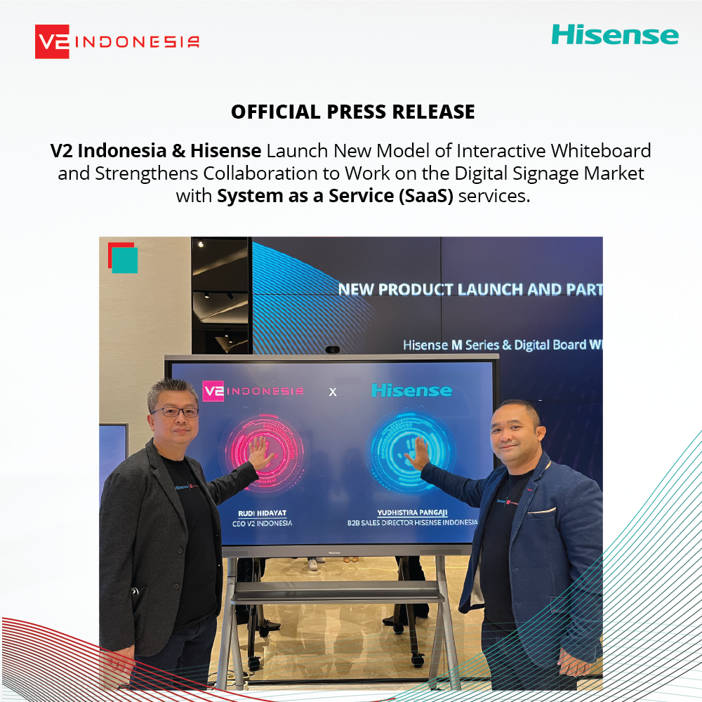 V2 Indonesia and Hisense New Product Launch and Strengthens Collaboration