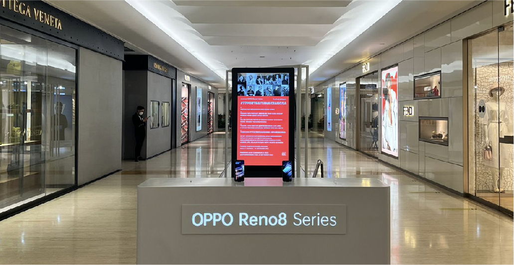 Oppo Reno8 Series Exhibition Using Hisense Digital Signage